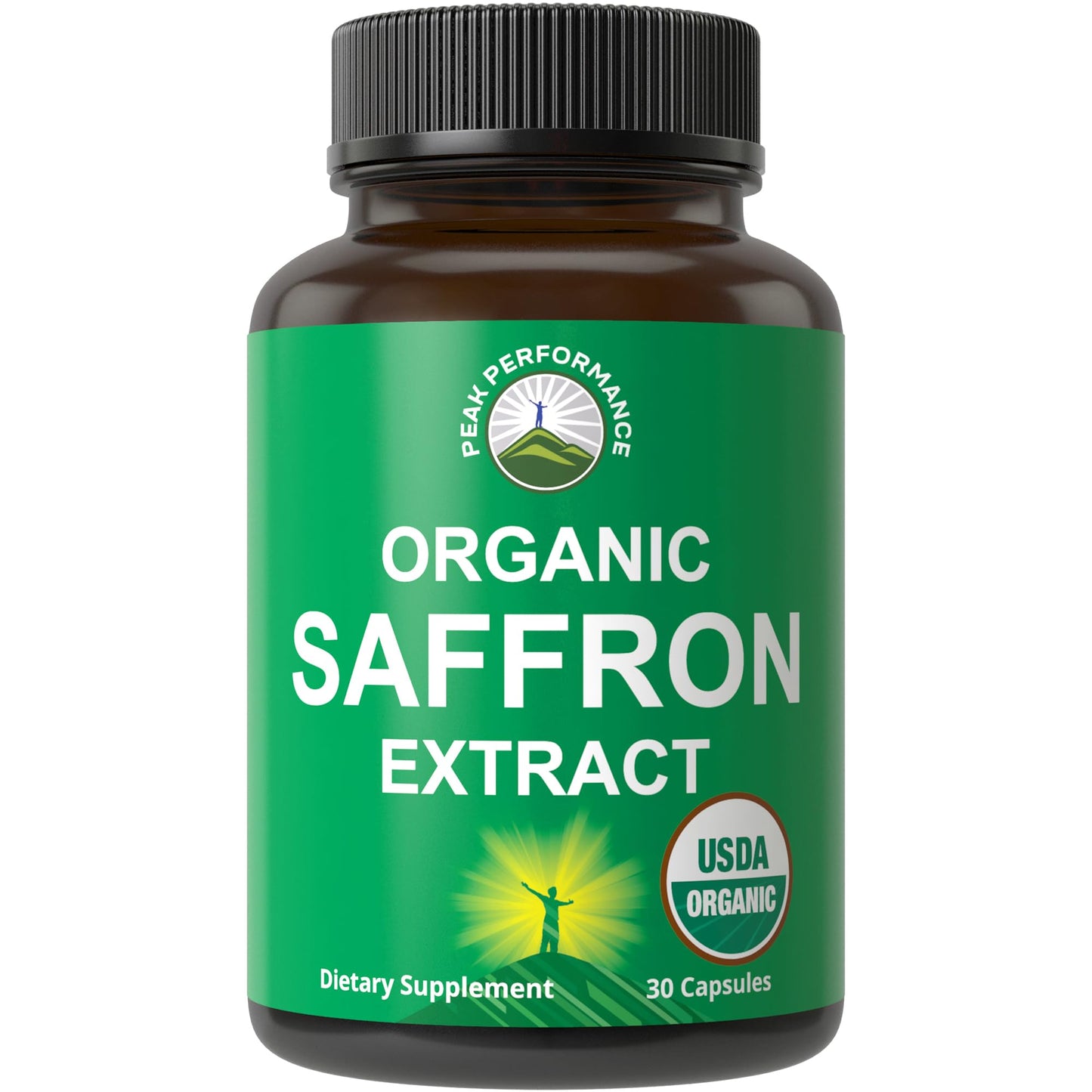 Saffron Supplements - USDA Organic Saffron Extract Capsules for Mood, Focus, and PMS | Vegan