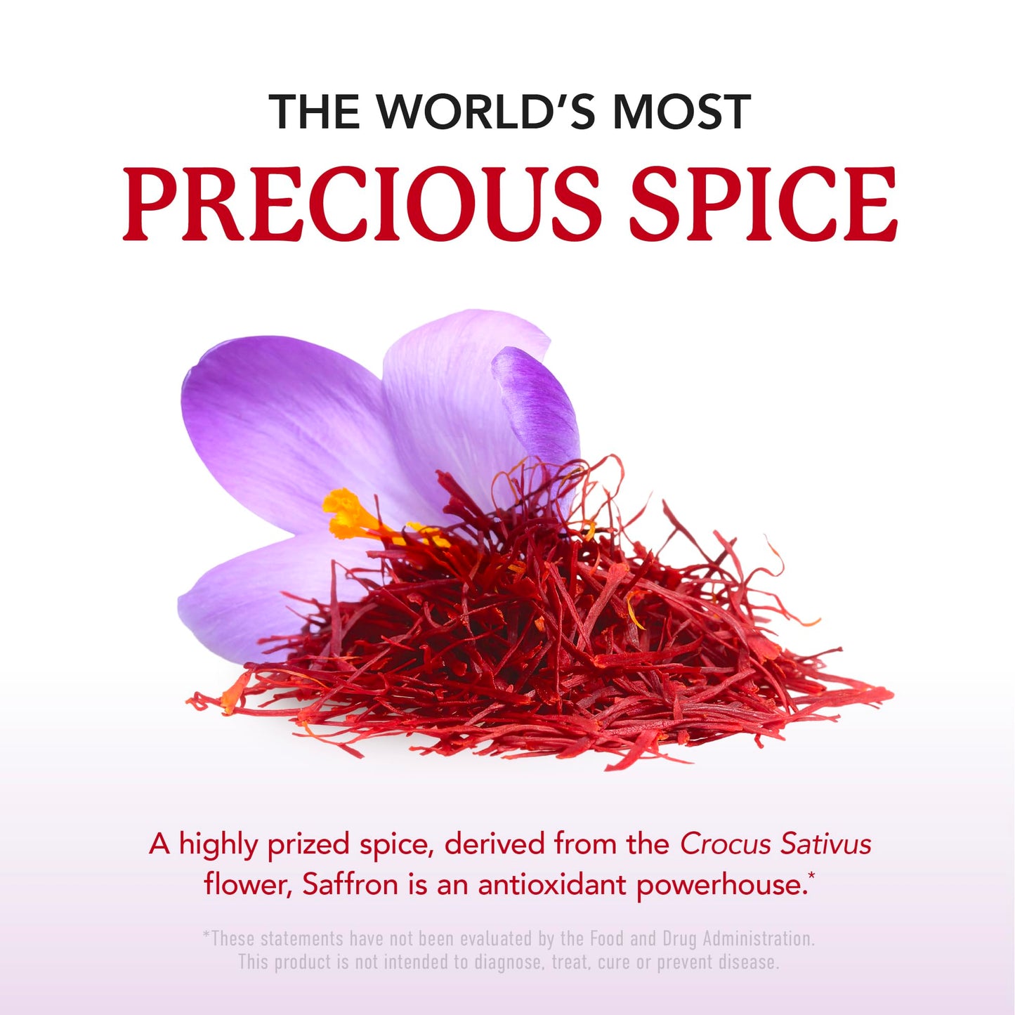 Saffron Supplements 88.5mg – 3-Month Supply | Mood, Focus, Eye Health & Energy | Gluten-Free & Non-GMO | 90 Capsules