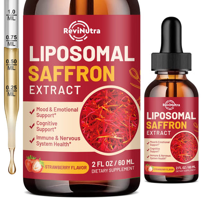 Saffron Liposomal Drops 88.5mg – Mood, Focus & Energy (Strawberry, 2oz)
