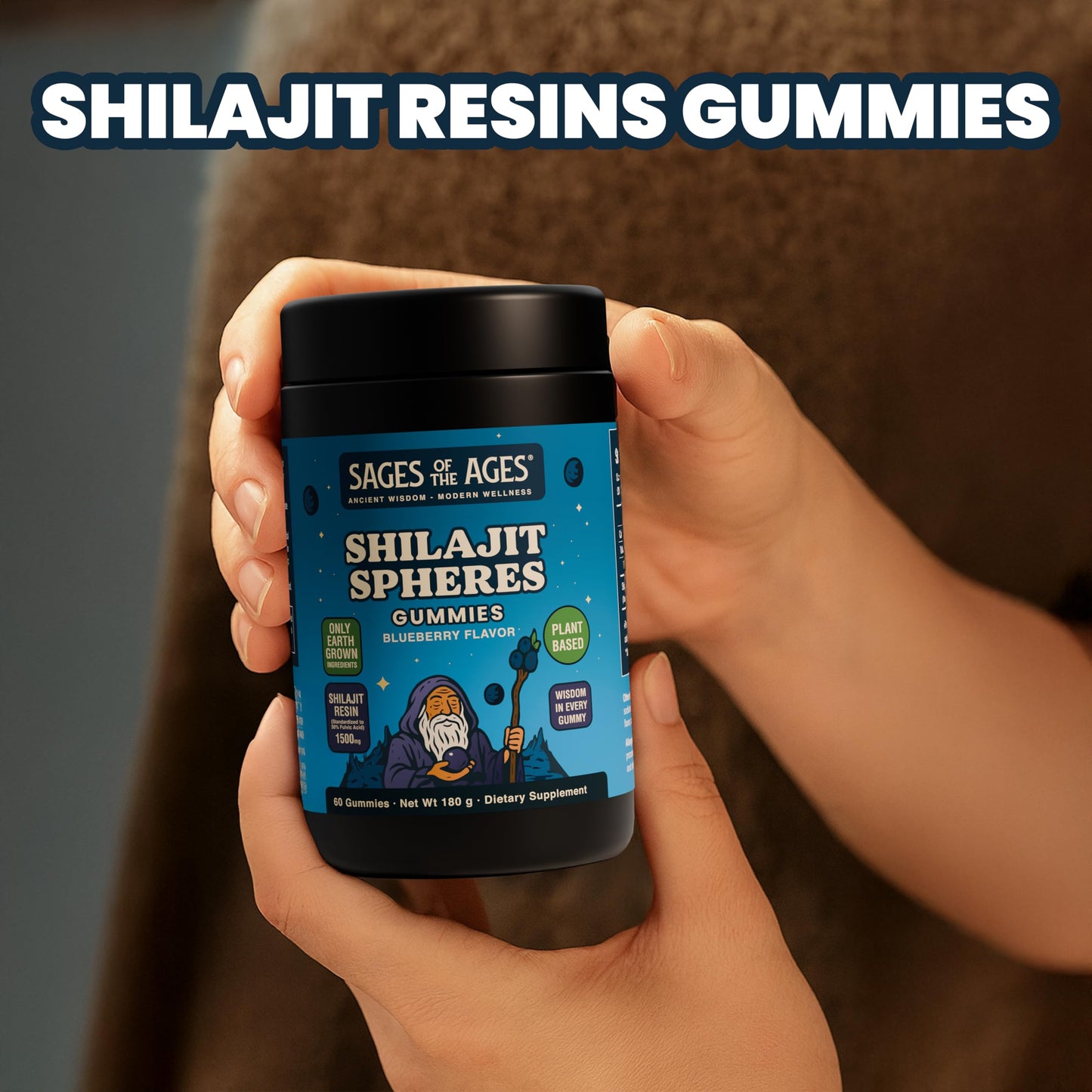 Sages Of The Ages Shilajit Gummies – 1500 mg Fulvic Acid, Vegan, Sugar-Free
