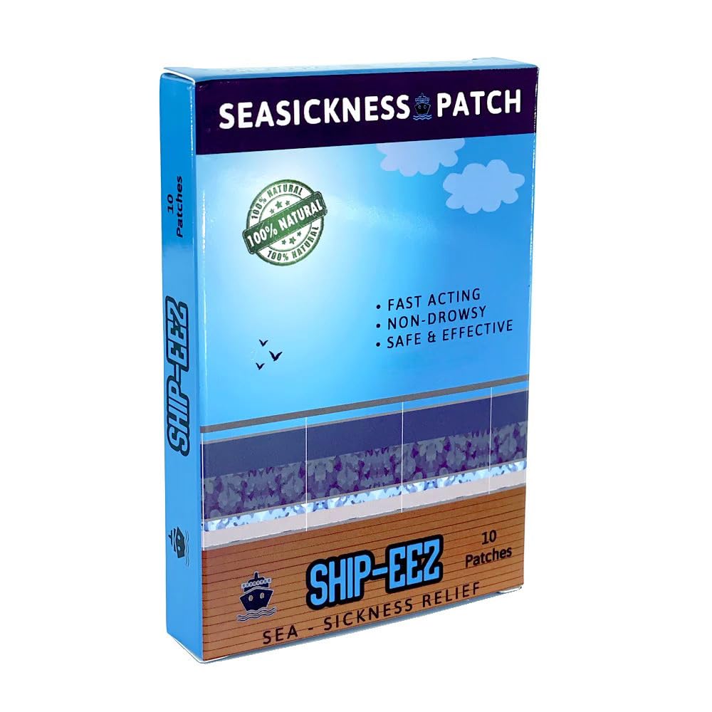 SAILPAK Ship-EEZ Sea Sickness Patch for Cruisers - All Natural & Non-Drowsy