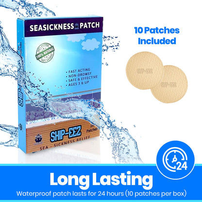 SAILPAK Ship-EEZ Sea Sickness Patch for Cruisers - All Natural & Non-Drowsy