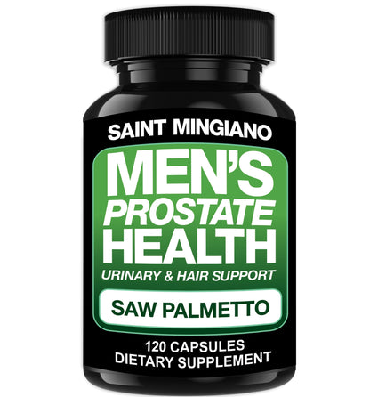 Saint Mingiano Prostate Health Supplement - 120 Capsules | Saw Palmetto, Urinary Support & Hair Health
