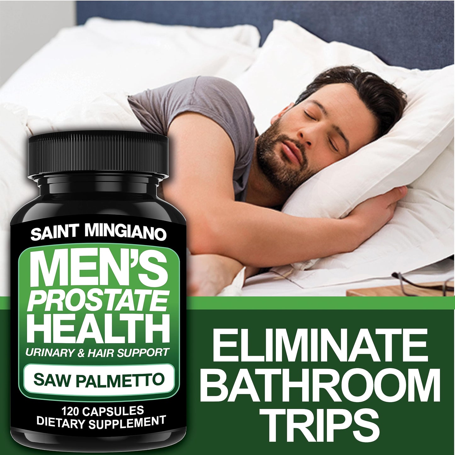 Saint Mingiano Prostate Health Supplement - 120 Capsules | Saw Palmetto, Urinary Support & Hair Health