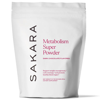 SAKARA Metabolism Super Powder – Appetite Control, Weight Management, Chocolate Flavor | Vegan & Non-GMO | 24 Servings