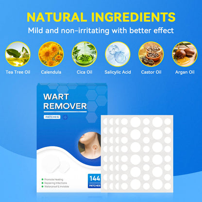 SAKIMA Wart Remover Patches – Waterproof, Invisible Hydrocolloid Patches (144 Pcs)