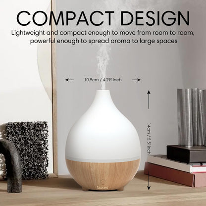 SAL KING Essential Oil Diffuser Set (2x 100ml) – Auto Shut-Off, Ultrasonic Diffusers, Warm White Lights