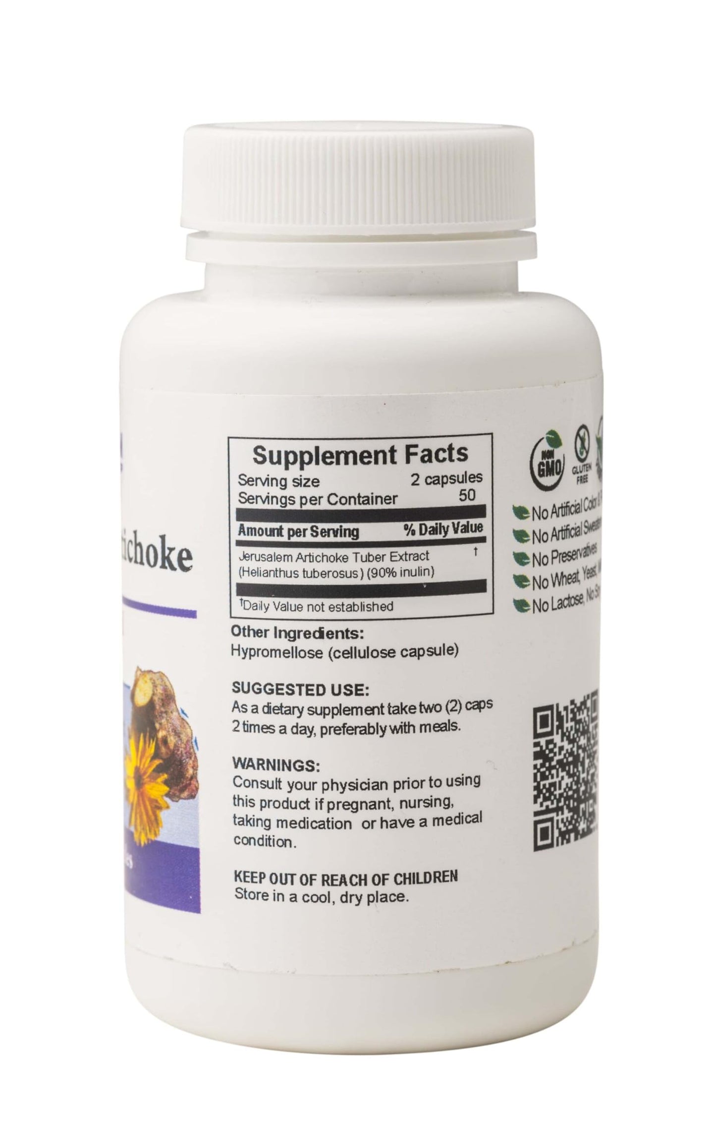 Salem Botanical Nutritional Supplement Capsules, Jerusalem Artichoke, 100 Count