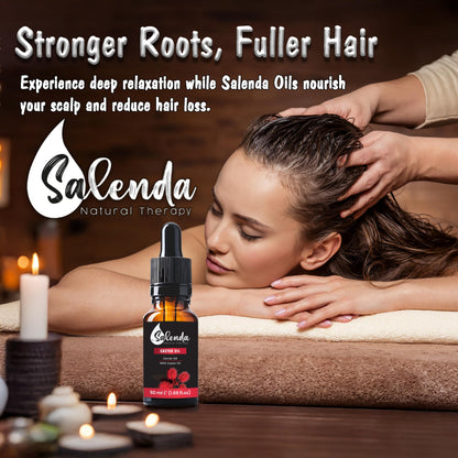 Salenda Castor Oil for Hair Growth – 100% Pure, Cold-Pressed, Eyelashes & Brows Serum, Skin Moisturizer Starter Kit 1.69 fl oz (50 ml)