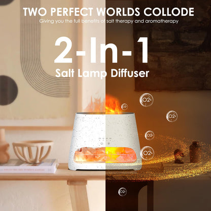 SALKING 2-in-1 Himalayan Salt Lamp & Ultrasonic Diffuser