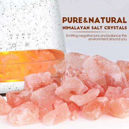 SALKING 2-in-1 Himalayan Salt Lamp & Ultrasonic Diffuser