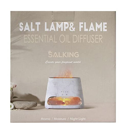 SALKING 2-in-1 Himalayan Salt Lamp & Ultrasonic Essential Oil Diffuser