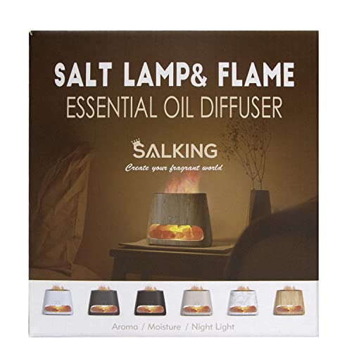 SALKING 2-in-1 Himalayan Salt Lamp & Ultrasonic Essential Oil Diffuser