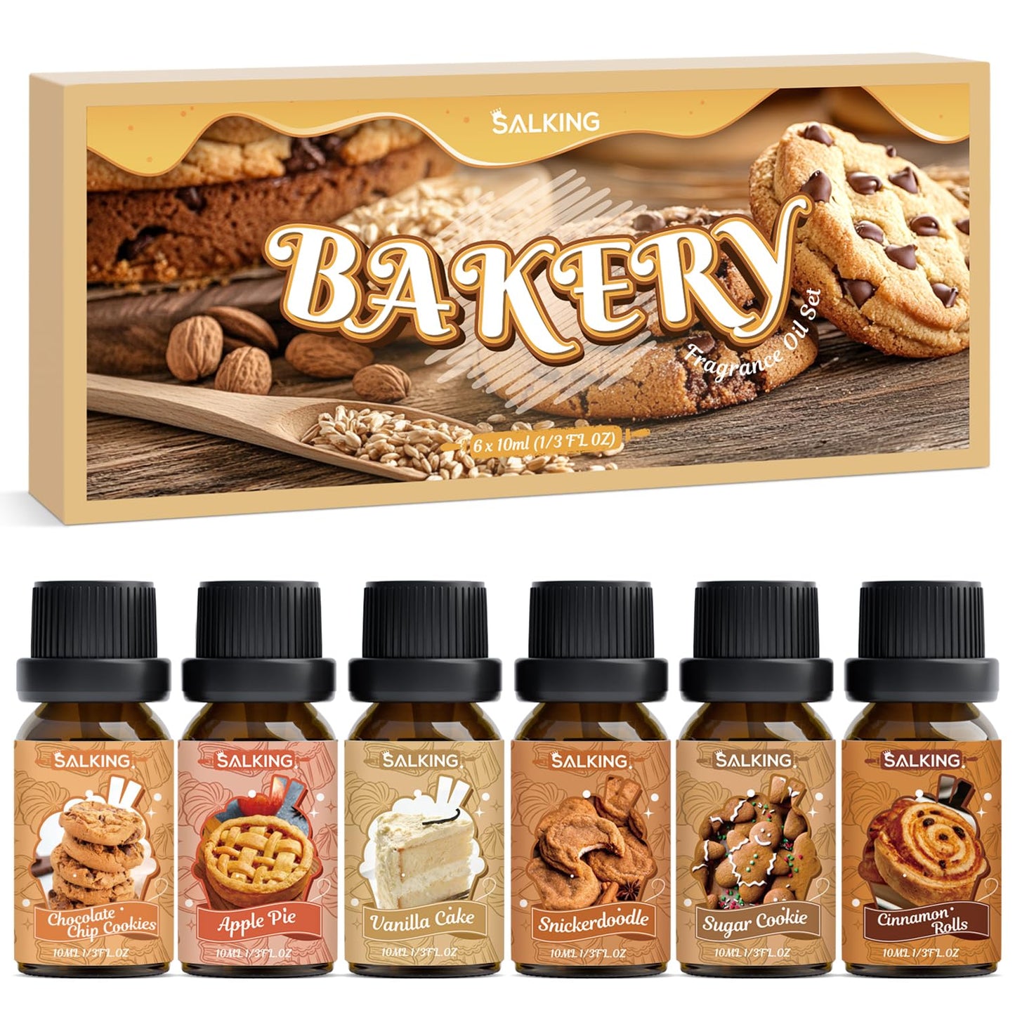 SALKING Bakery Fragrance Oils – Premium Essential Oils for Diffuser, Soap & Candle Making