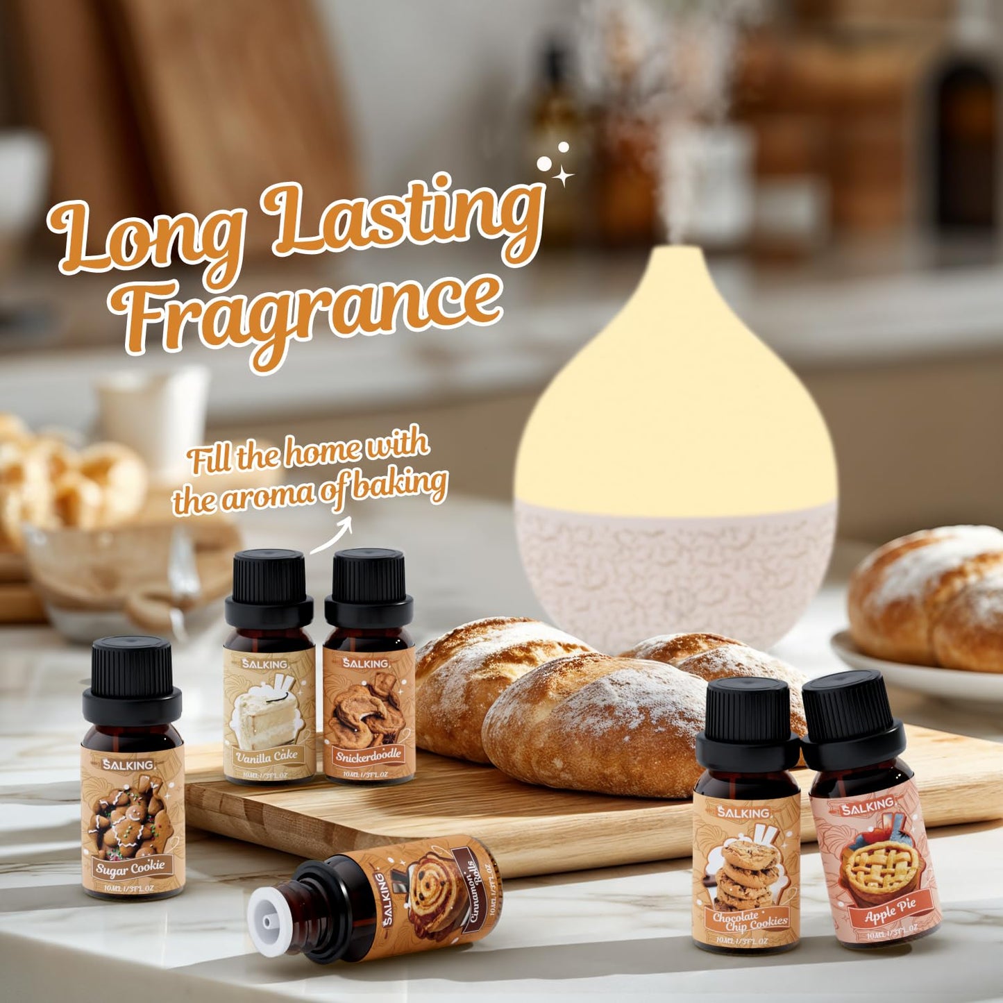 SALKING Bakery Fragrance Oils – Premium Essential Oils for Diffuser, Soap & Candle Making