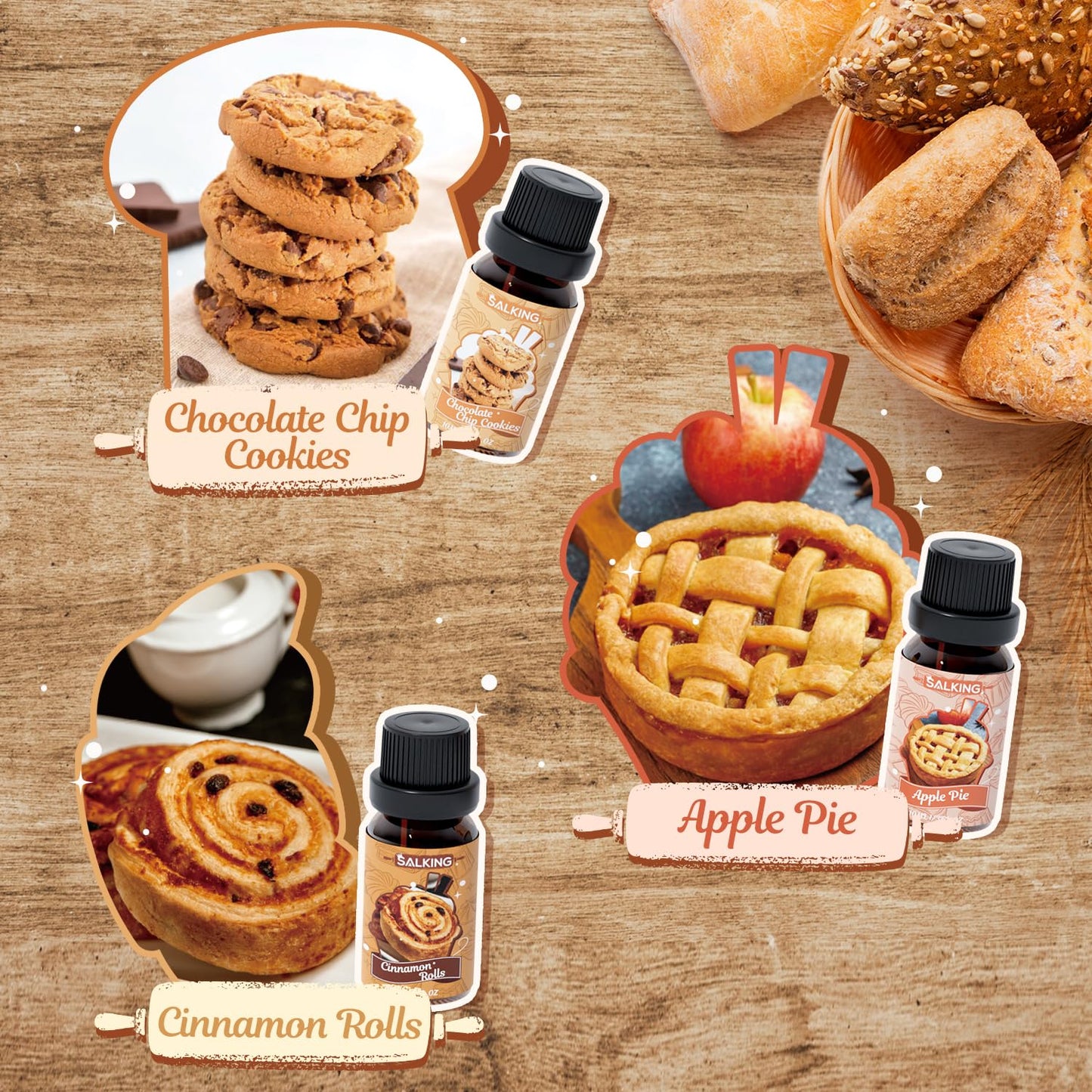 SALKING Bakery Fragrance Oils – Premium Essential Oils for Diffuser, Soap & Candle Making