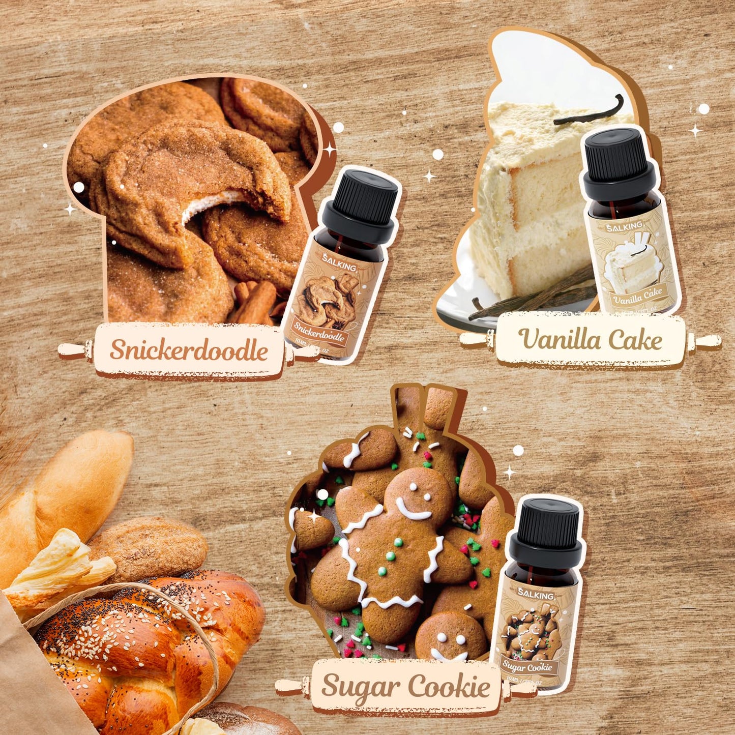 SALKING Bakery Fragrance Oils – Premium Essential Oils for Diffuser, Soap & Candle Making