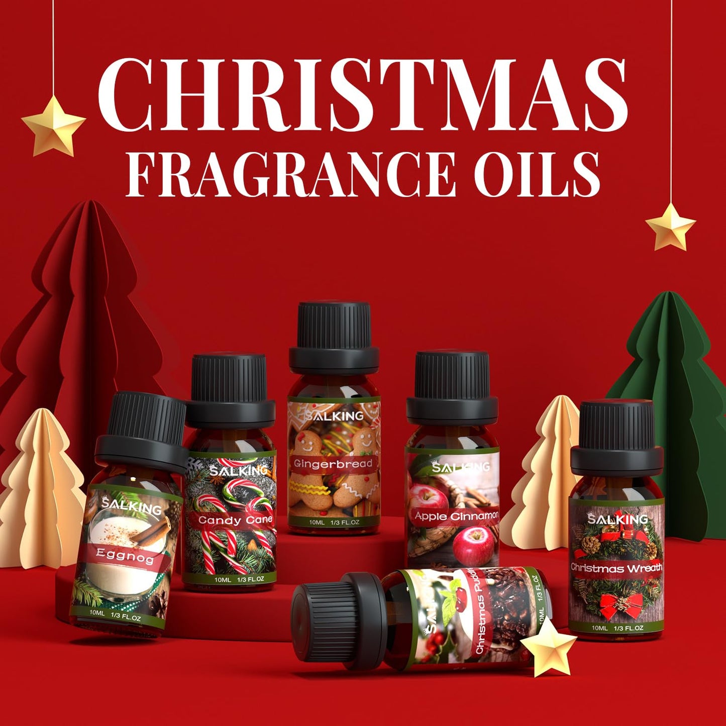 SALKING Christmas Fragrance Oils – Premium Essential Oil Gift Set