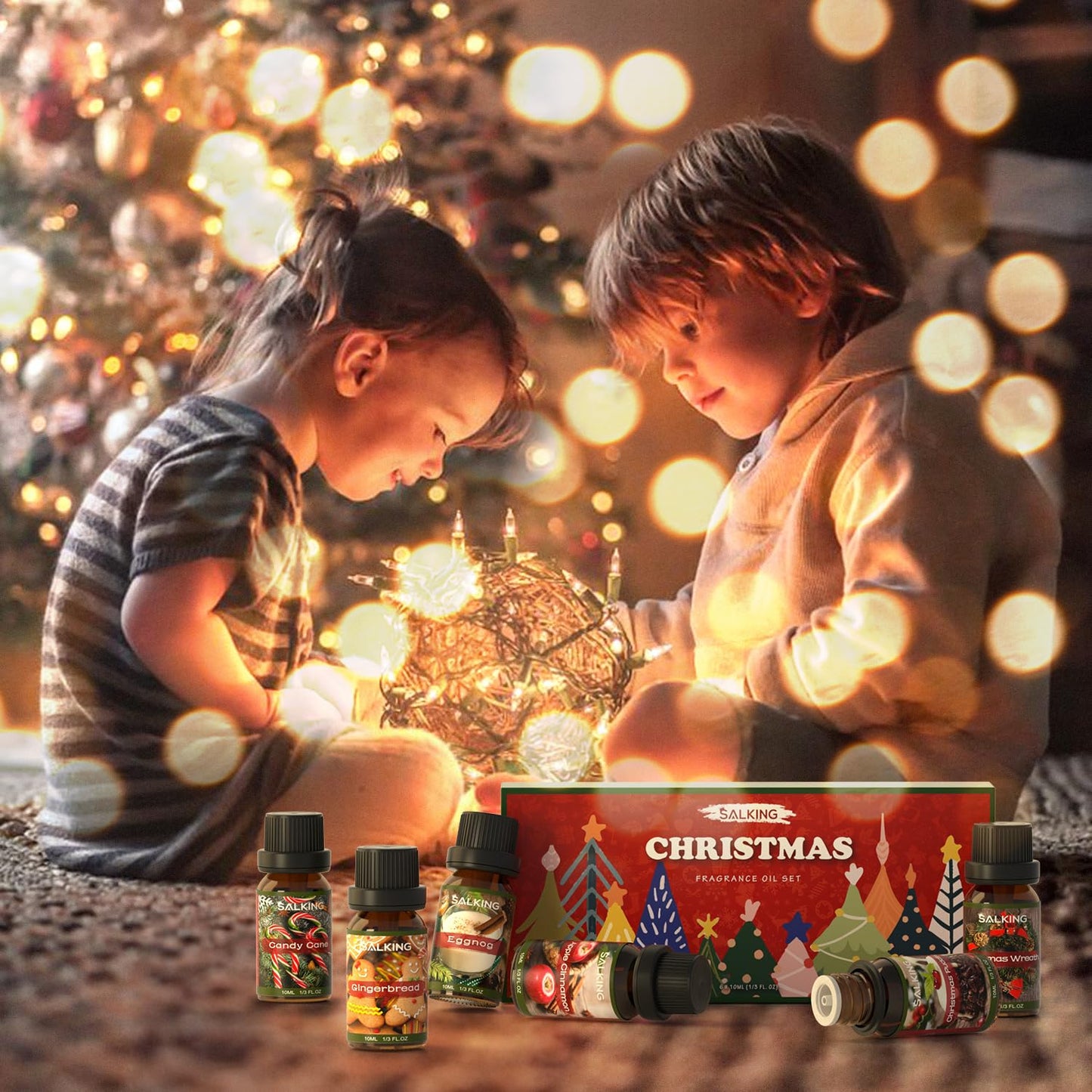 SALKING Christmas Fragrance Oils – Premium Essential Oil Gift Set