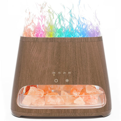 SALKING Colorful Flame Salt Lamp Diffuser – 7-Color Oil Diffuser, 150ml, Ultra-Quiet