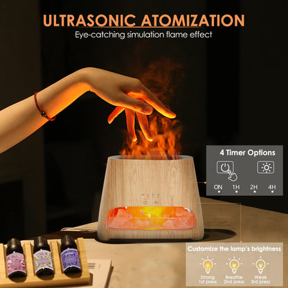 SALKING 2-in-1 Himalayan Salt Lamp & Essential Oil Diffuser – 150ml, Auto Off