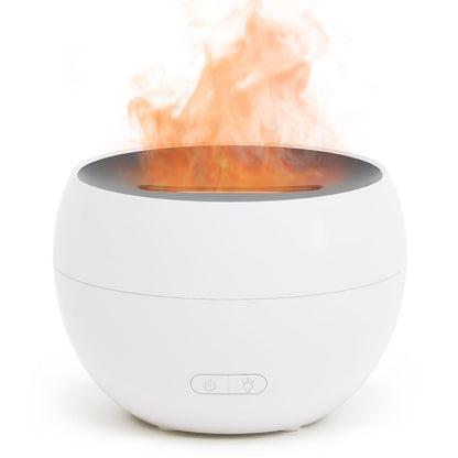 SALKING Essential Oil Diffuser – 150ml Ultrasonic Flame LED Diffuser with Auto-Off (White)