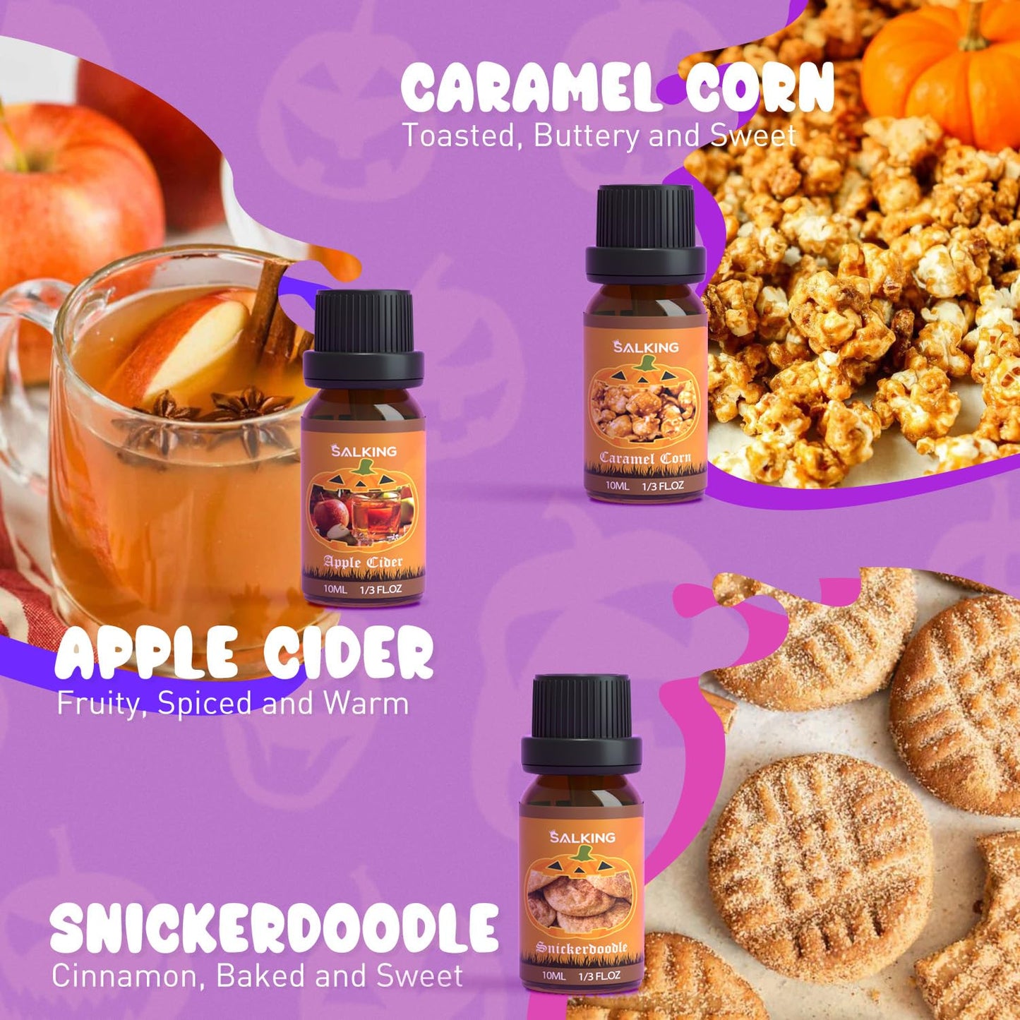 SALKING Halloween Fragrance Oils Gift Set | Premium Diffuser & Soap Making Oils