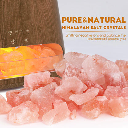 SALKING Colorful Flame Salt Lamp Diffuser – 7-Color Oil Diffuser, 150ml, Ultra-Quiet