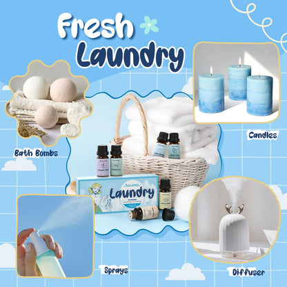 SALKING Laundry Collection Essential Oils Set | Pure Oils for Diffuser & Laundry