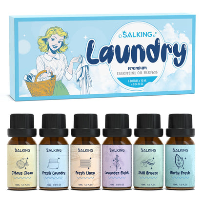 SALKING Laundry Collection Essential Oils Set | Pure Oils for Diffuser & Laundry