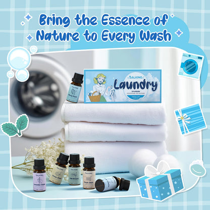 SALKING Laundry Collection Essential Oils Set | Pure Oils for Diffuser & Laundry