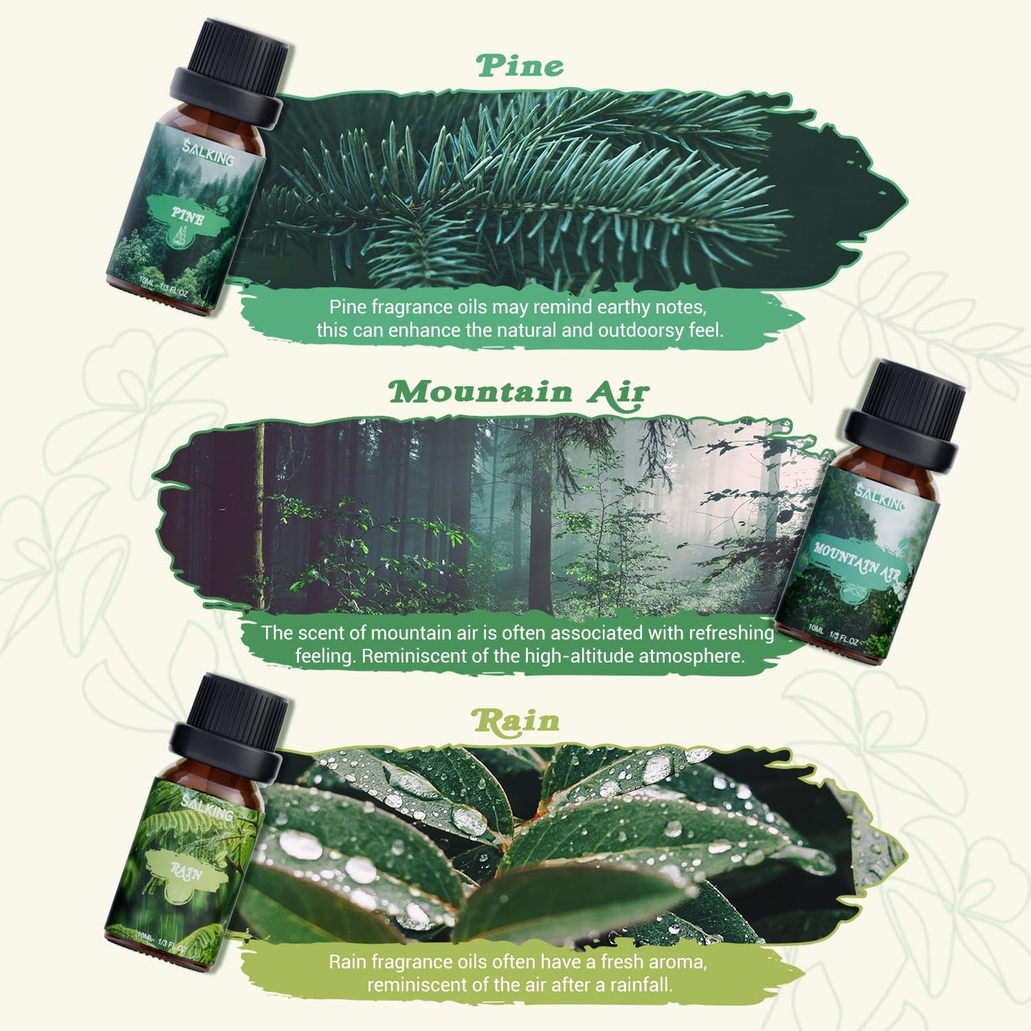 SALKING Nature Fragrance Oils – Premium Essential Oils Gift Set for Diffusers