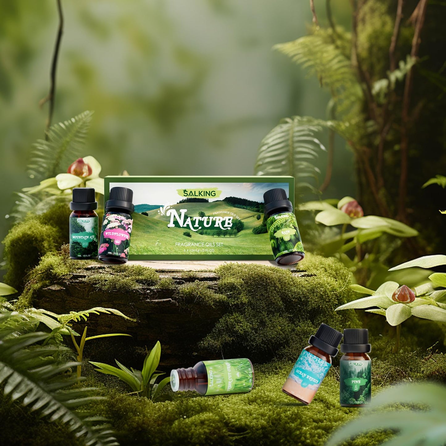SALKING Nature Fragrance Oils – Premium Essential Oils Gift Set for Diffusers