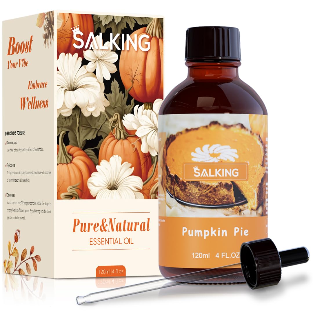 SALKING Pumpkin Pie Fragrance Oil 120ml | Premium Essential Oils for Candles