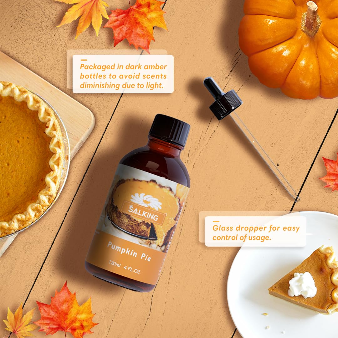 SALKING Pumpkin Pie Fragrance Oil 120ml | Premium Essential Oils for Candles