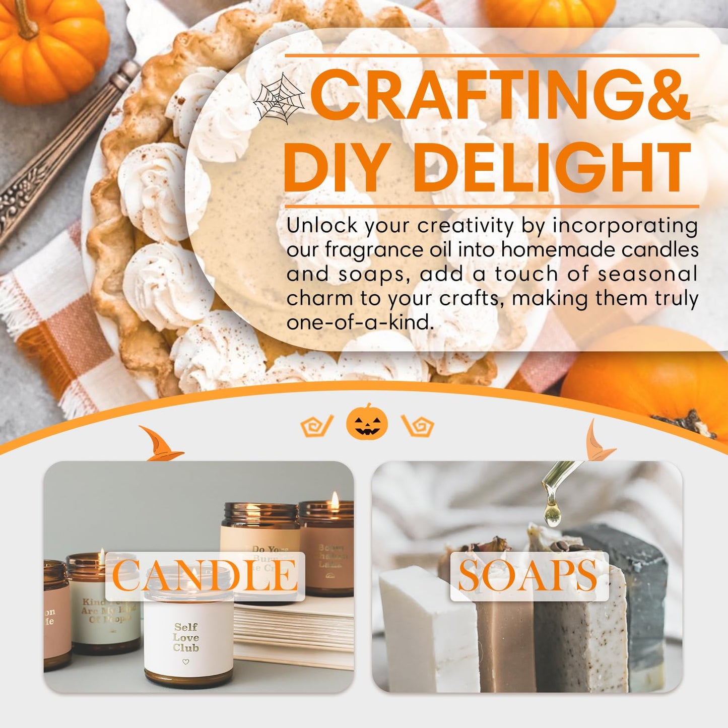 SALKING Pumpkin Pie Fragrance Oil 120ml | Premium Essential Oils for Candles