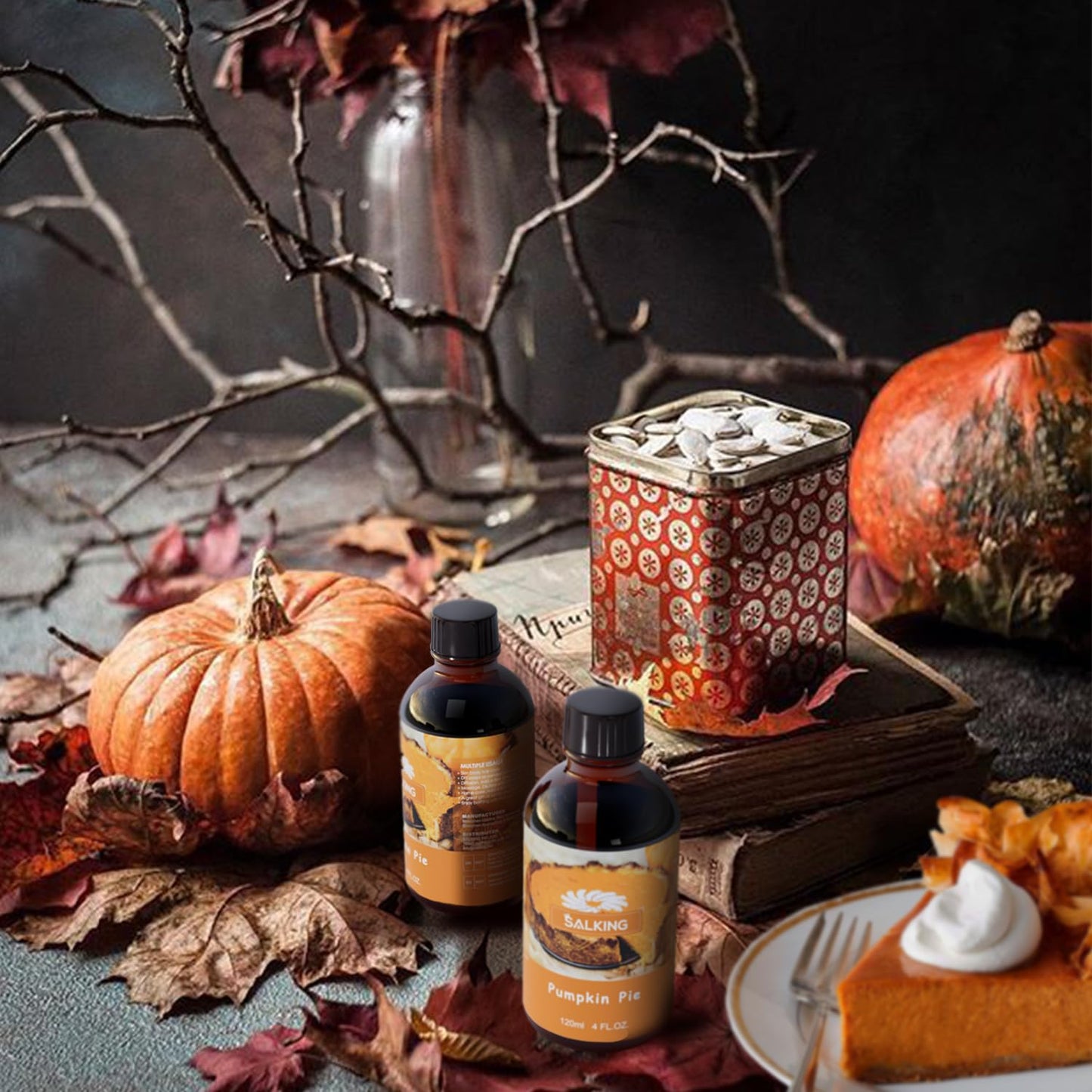 SALKING Pumpkin Pie Fragrance Oil 120ml | Premium Essential Oils for Candles