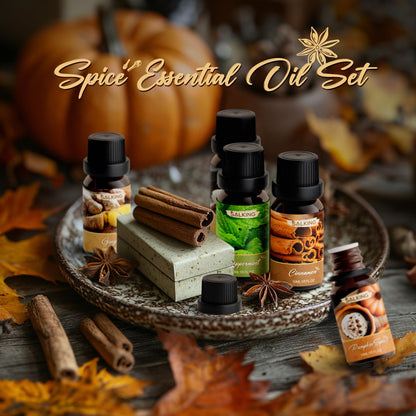 SALKING Spice Essential Oils Set – Premium Fragrance Oils for Diffuser, Soap & Candle Making