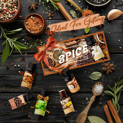 SALKING Spice Essential Oils Set – Premium Fragrance Oils for Diffuser, Soap & Candle Making