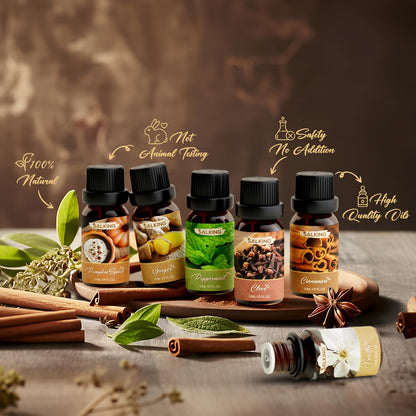 SALKING Spice Essential Oils Set – Premium Fragrance Oils for Diffuser, Soap & Candle Making