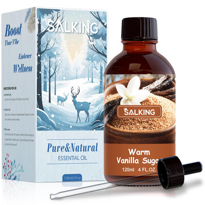 Warm Vanilla Sugar Fragrance Oil 120ml by SALKING – Premium Diffuser & Candle Oils