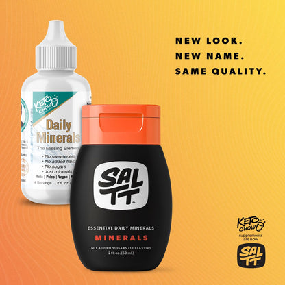 SALTT Minerals Drops – Electrolyte Balance (Cu, Mg, Cr, Zn, B, Se) | Zero Sugar | 2 oz Travel Size | Keto Chow