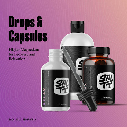 SALTT Relax Magnesium Drops - Ionic Magnesium Chloride + Electrolytes - 120ml