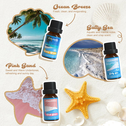 SALKING Surf & Sand Fragrance Oils – Premium Diffuser Gift Set