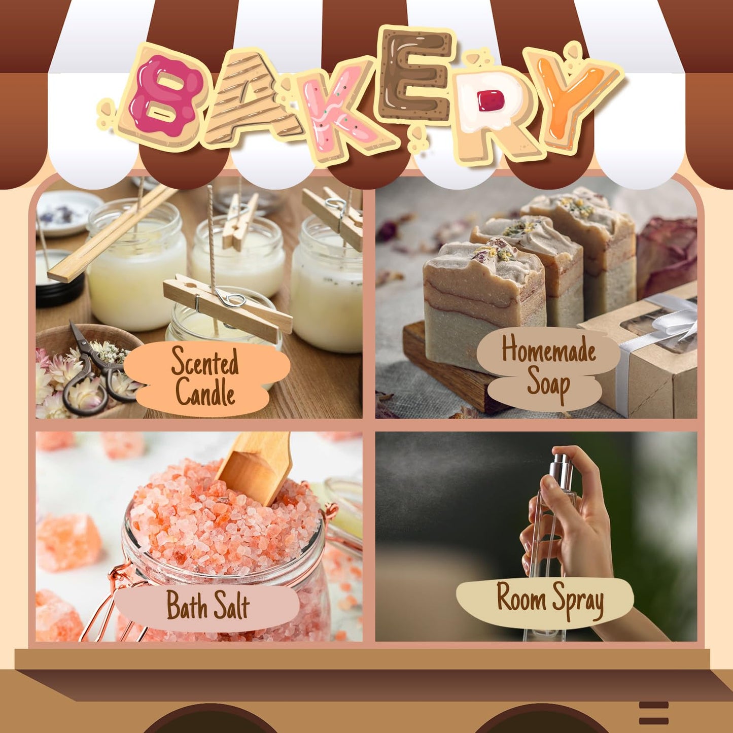 SALUBRITO Bakery Fragrance Oils Set – Premium Essential Oils for Candles, Soaps & Diffusers