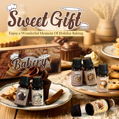 SALUBRITO Bakery Fragrance Oils Set – Premium Essential Oils for Candles, Soaps & Diffusers