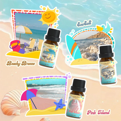 SALUBRITO Beach Fragrance Oils Set – Summer Essential Oils for Diffuser, Candle & Soap Making