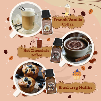 SALUBRITO Coffee Fragrance Oils Set – Premium Essential Oils for Diffuser, Candle & Soap