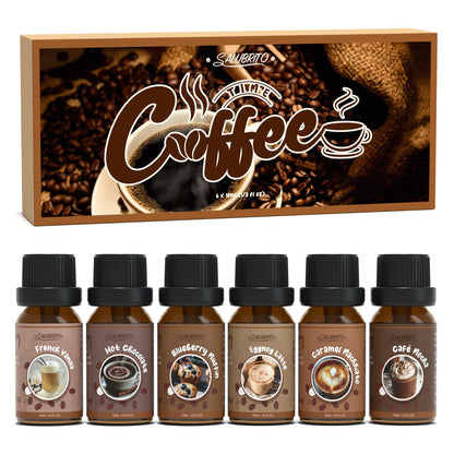 SALUBRITO Coffee Fragrance Oils Set – Premium Essential Oils for Diffuser, Candle & Soap