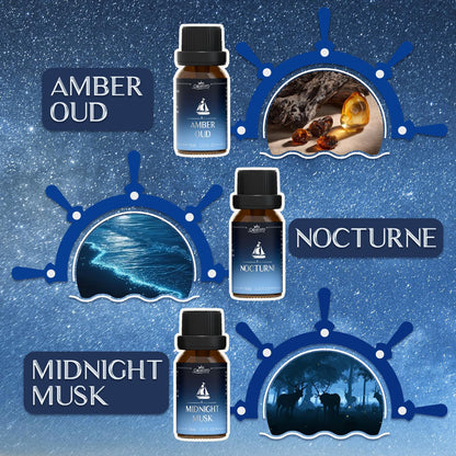 SALUBRITO Cologne Fragrance Oils – Premium 6x10ml Essential Oil Set for Diffuser, Soap & Candle Making